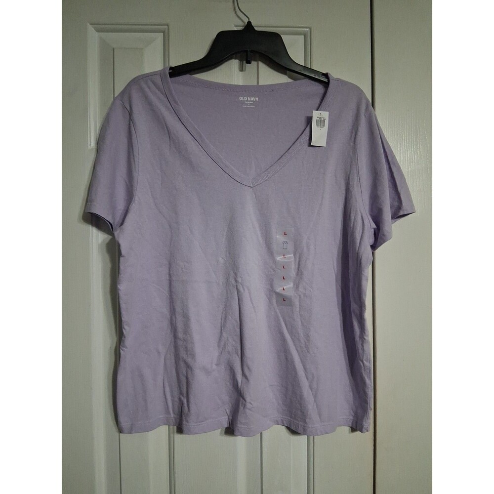 NWT Women's Old Navy EveryWear Lavender Tee Top Size L Lilac - Picture 5 of 5
